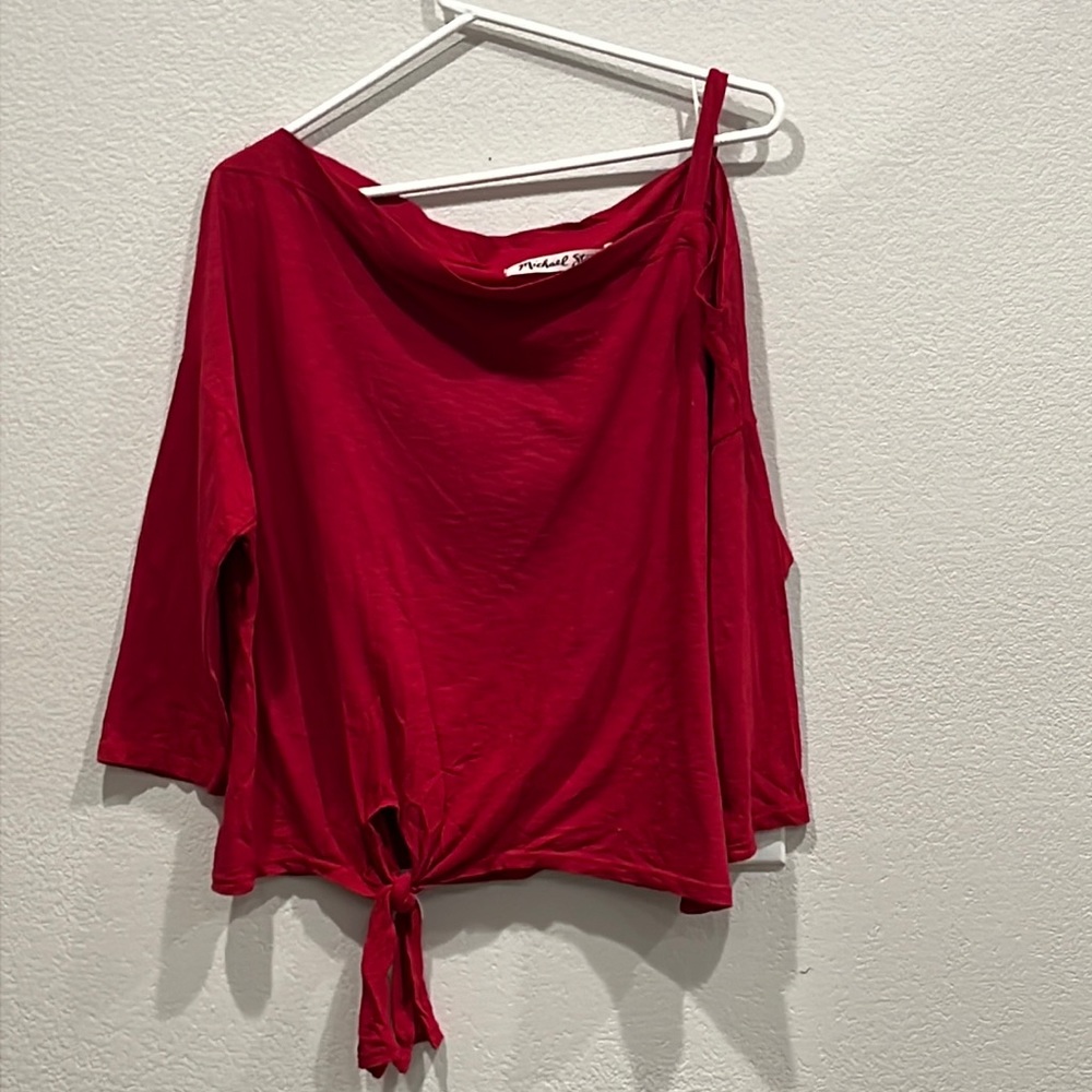 Michael Stars off the shoulder red shirt